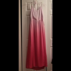 Express ombre halter maxi dress